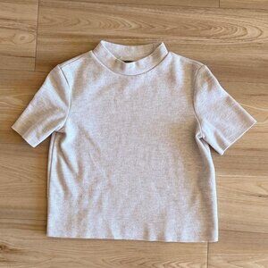 Mock Neck Short Sleeve Top